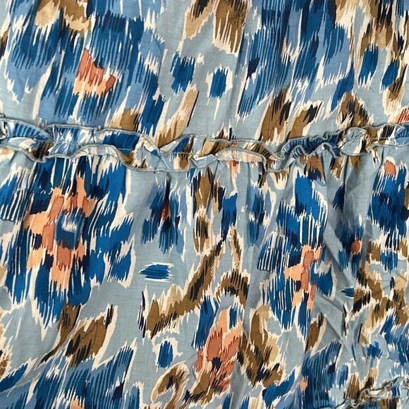 House of Harlow 1960 Zoey blue smocked tiered boho maxi dress, small - Picture 3 of 10